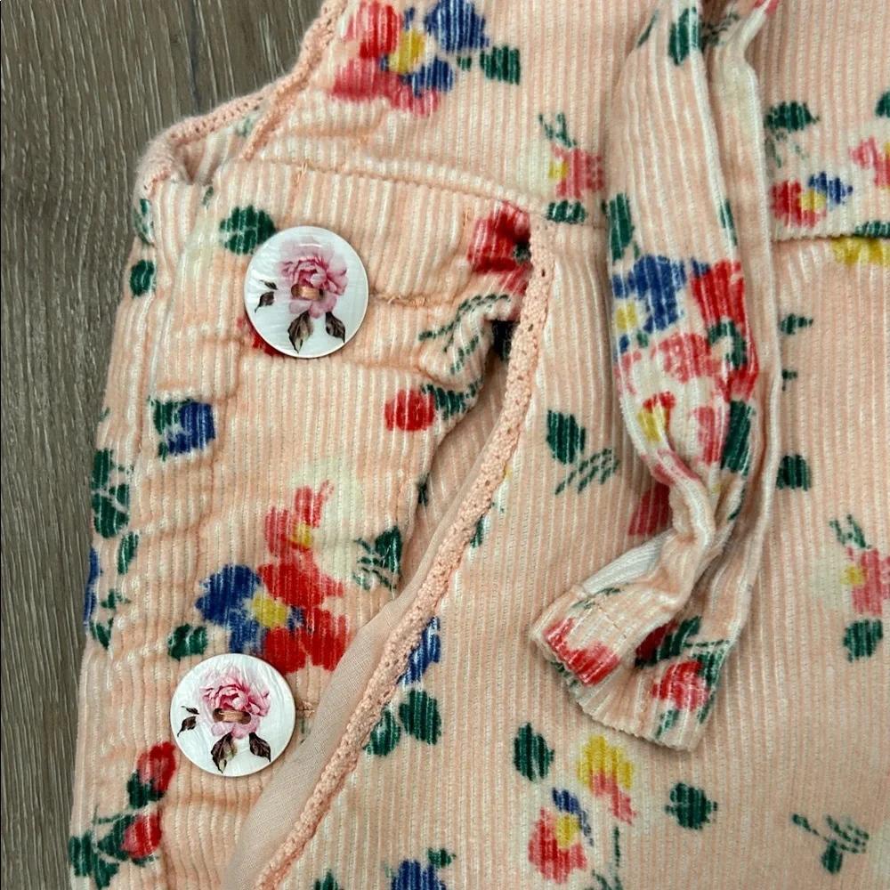 LoveShackFancy Floral Pink Overalls - Picture 2 of 3